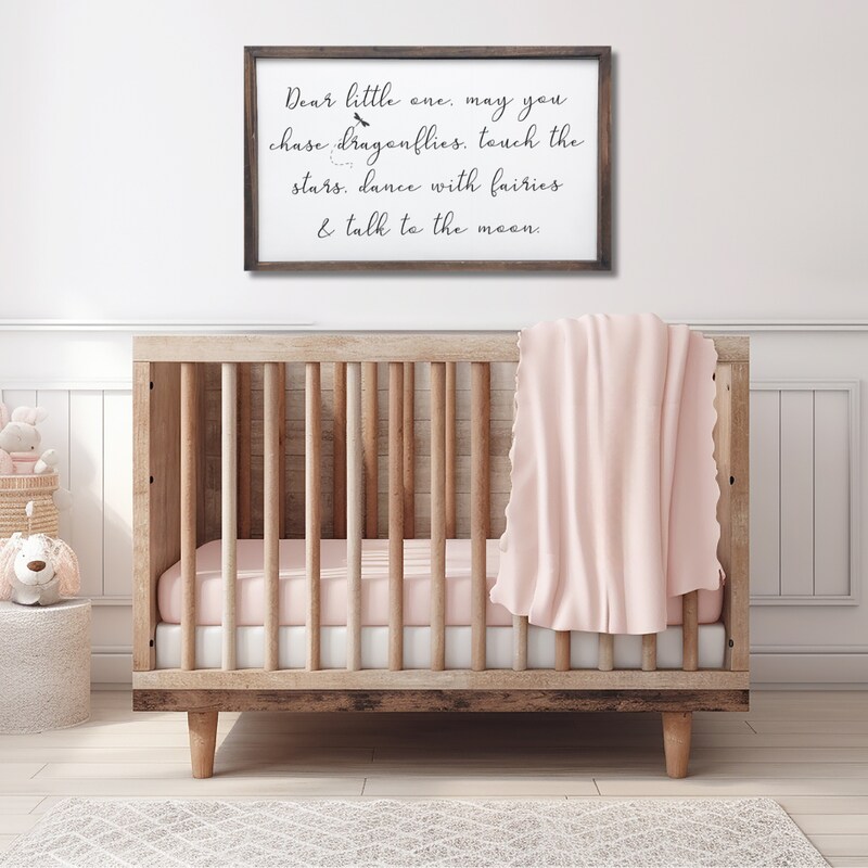 Sign for over baby crib | Child's room sign | Boho Nursery Wall Decor | Little girl room decor
